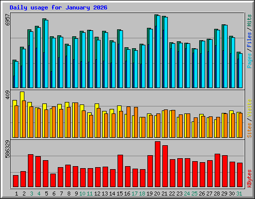 Daily usage for January 2026
