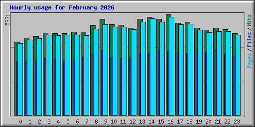 Hourly usage for February 2026